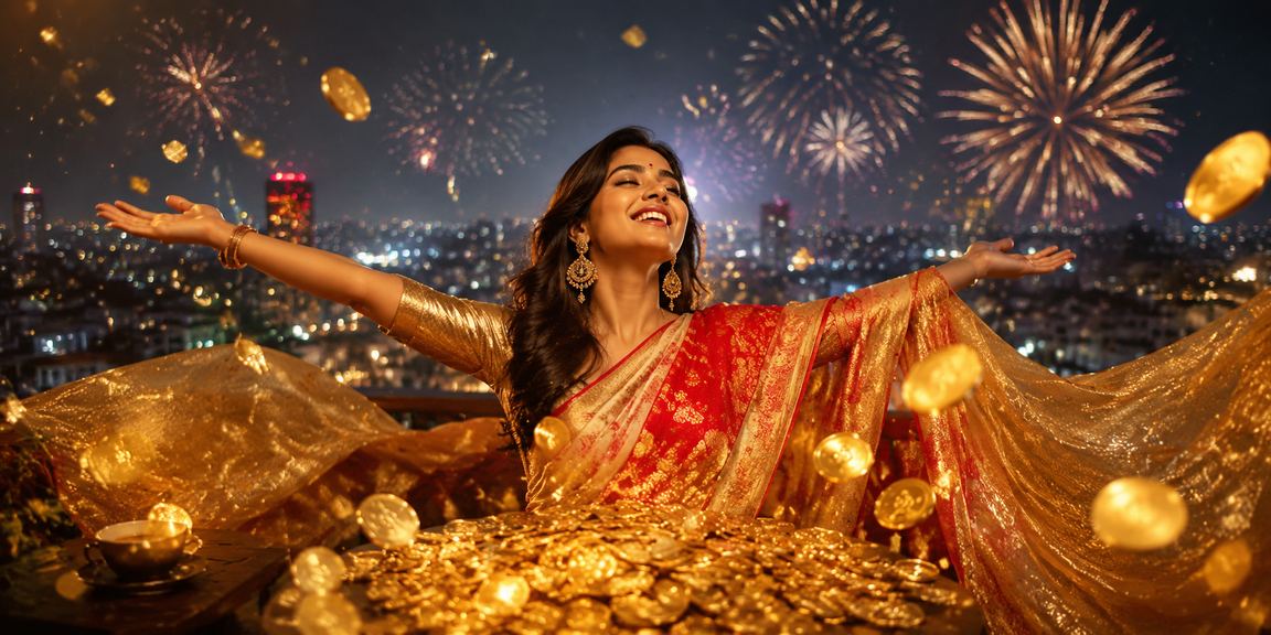 গাজীপুরে শাড়ি পরা একজন নারী vipkingbet লটারি ক্যাশব্যাক বোনাস পেয়ে খুশি